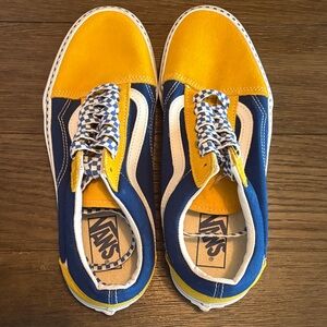 Vans Bold Yellow and Blue Sneakers